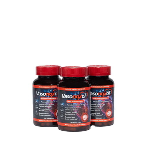 Vasonoxol® Annual Pack (12 Bottles) – 1,440 Capsules | Full Year Nitric Oxide Supply
