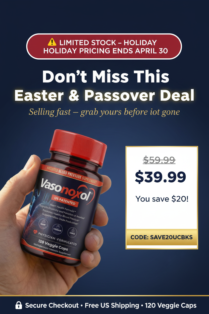 Vasonoxol Easter & Passover FOMO Banner
